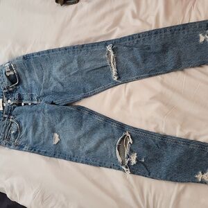 Agolde Jaimie Jeans Distressed Denim Stretch
